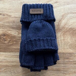 New Bodvera Dark Blue FingerlessWool Gloves/Mittens